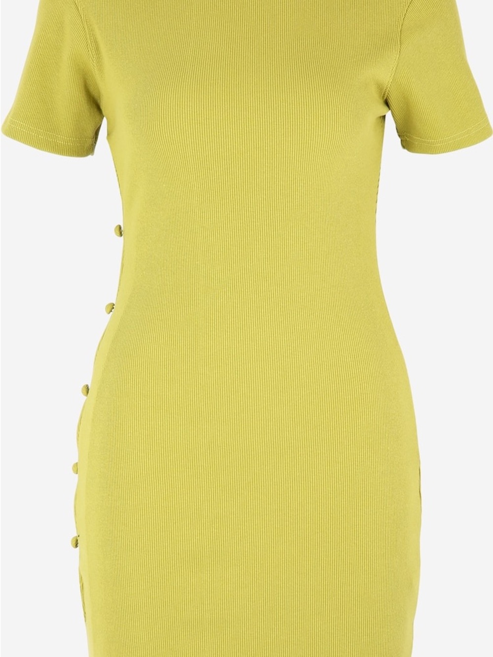 Nasty Gal Chartreuse Cutout Mini Dress